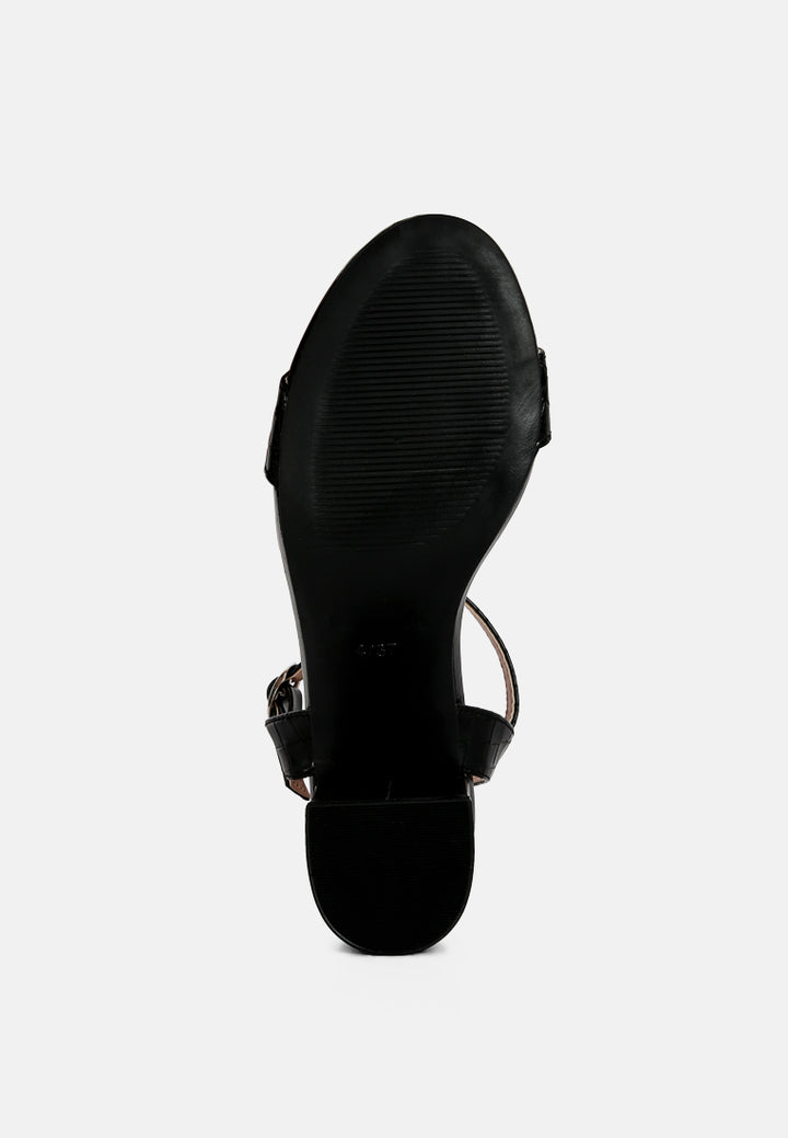 london rag women's block heeled slip on sandals by motes#color_black