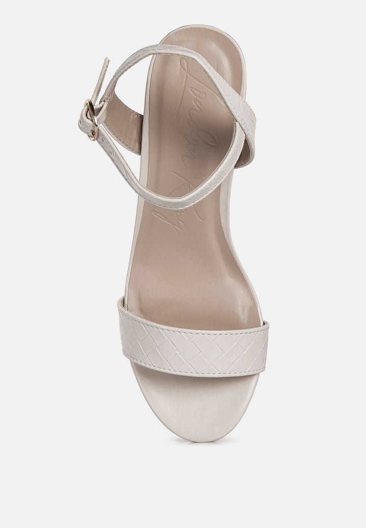 poiret woven strap block heel sandals by ft#color_cream