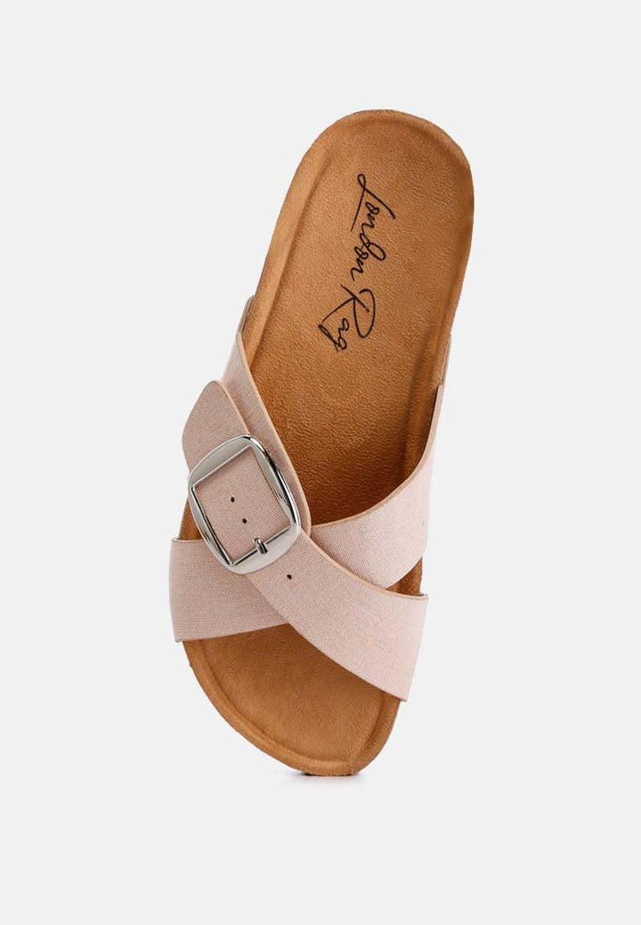 buckle slip-on sandals by rag#color_beige