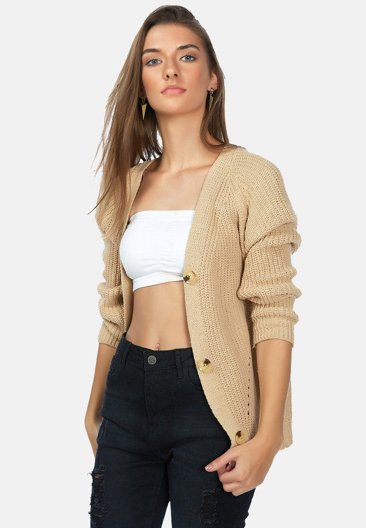 v - neck cardigan#color_beige