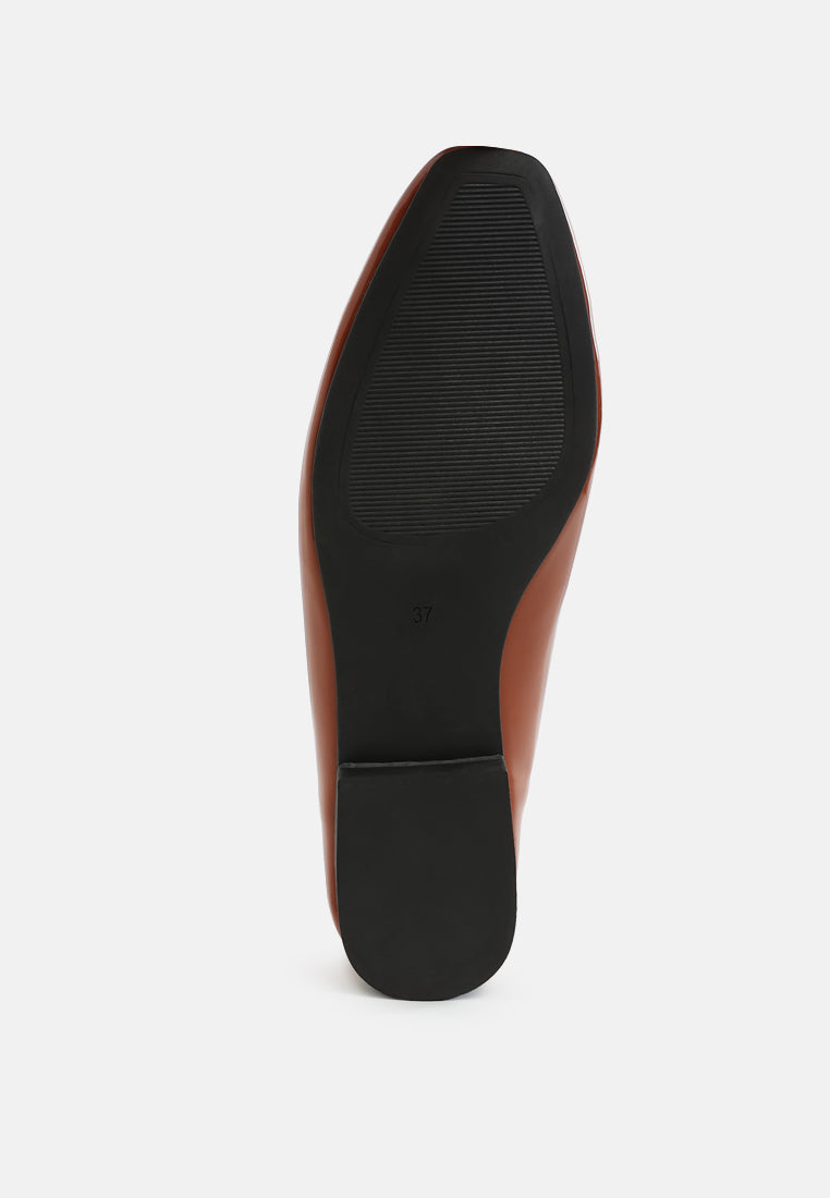 flat heel loafers by ruw#color_brown