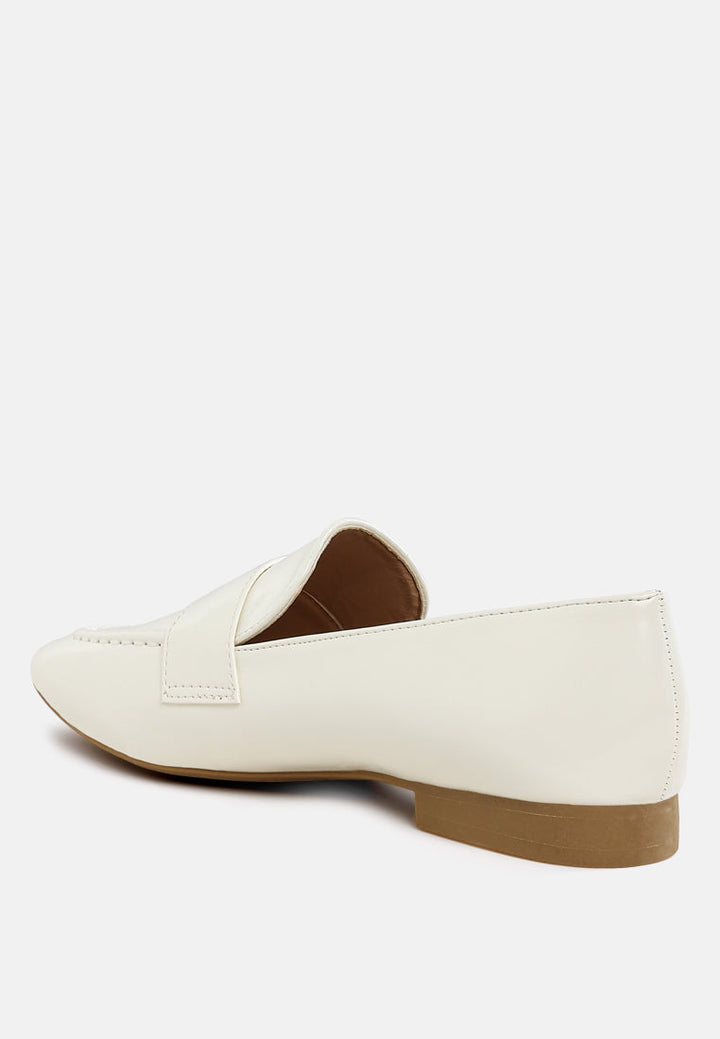 flat heel loafers by rag#color_off-white
