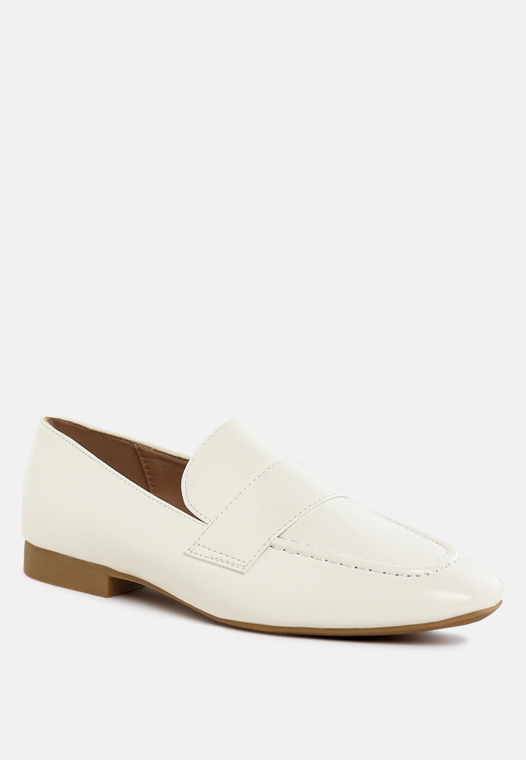 flat heel loafers by rag#color_off-white
