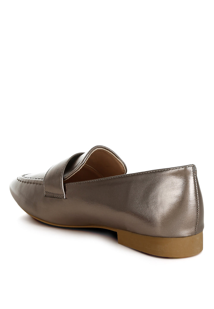 bellagio flat heel loafers#color_silver