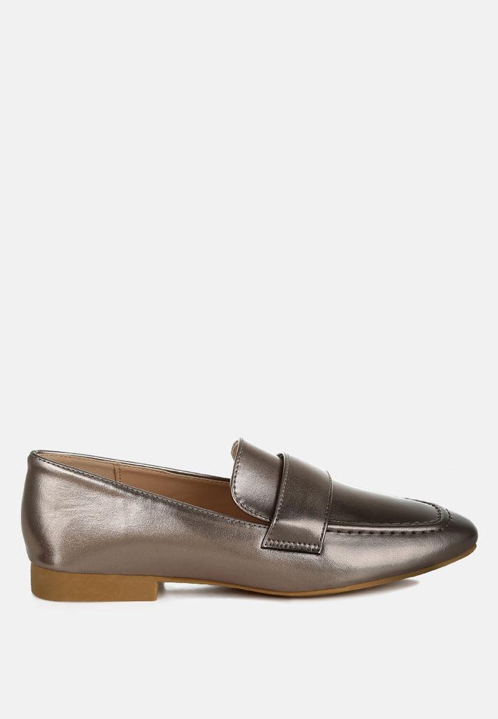 flat heel loafers by ruw#color_silver