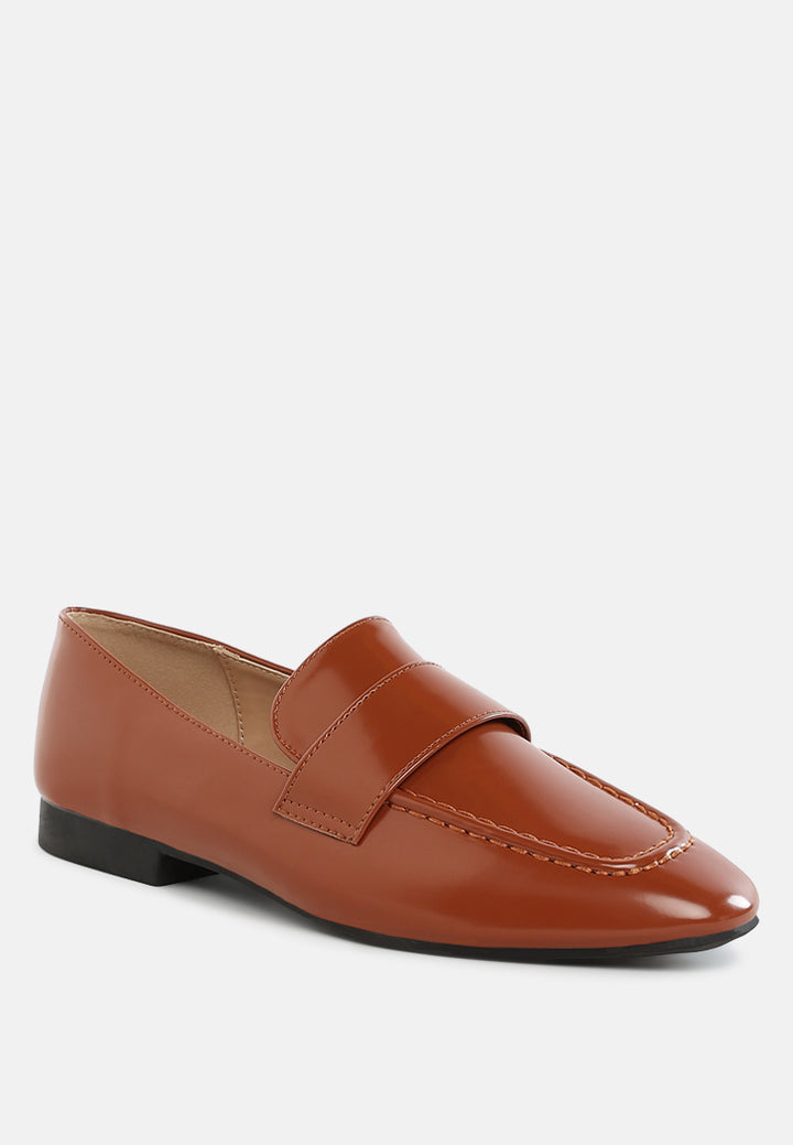 flat heel loafers by rag#color_brown