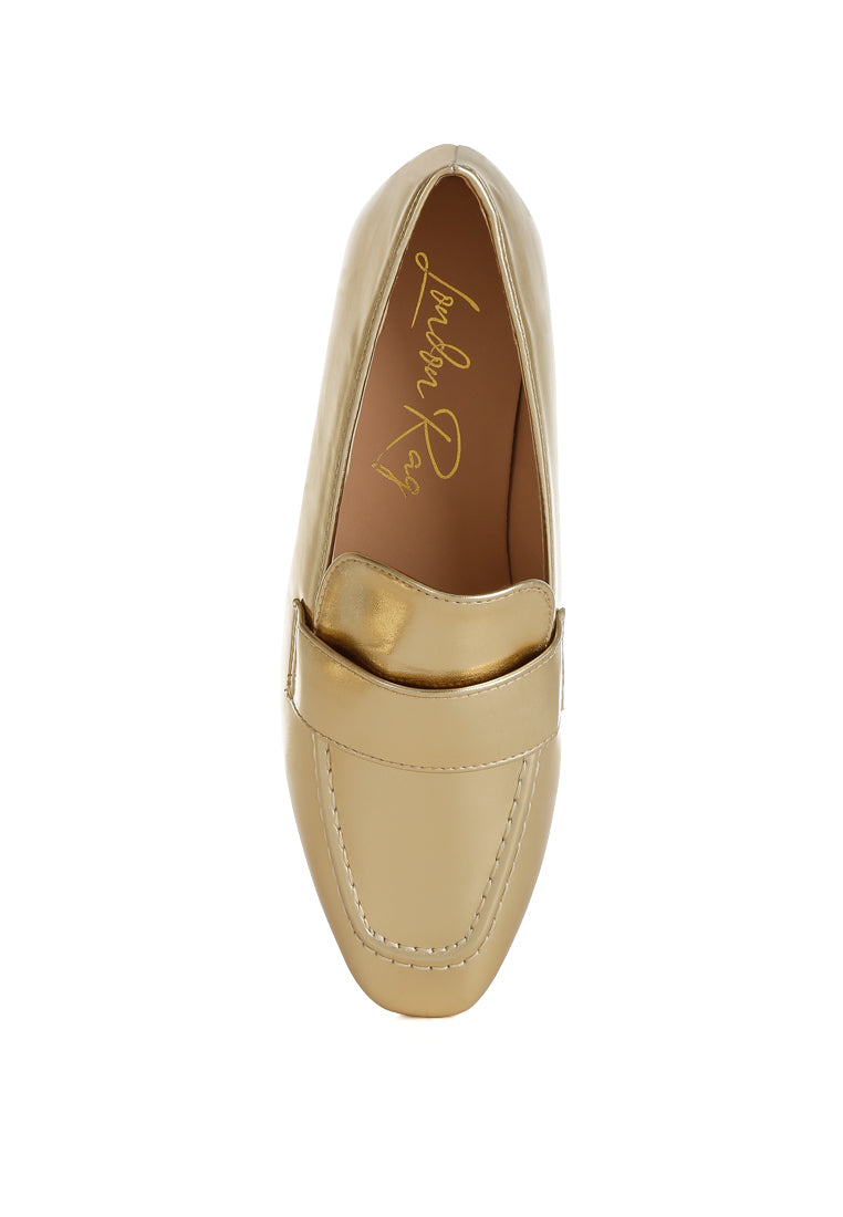 bellagio flat heel loafers#color_gold