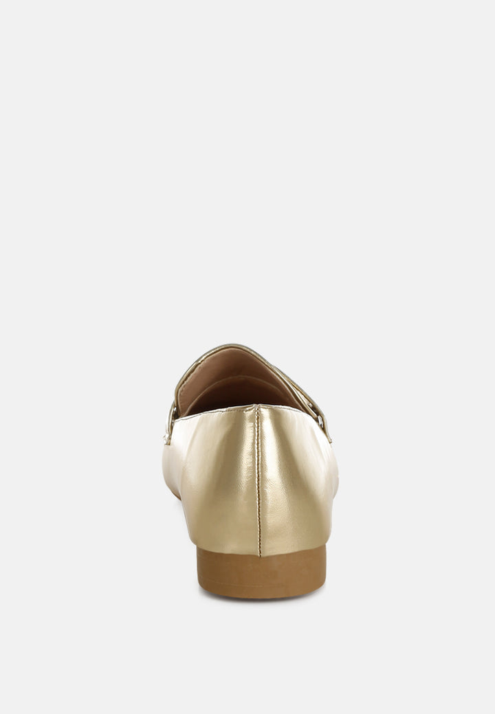 flat heel loafers by rag#color_gold