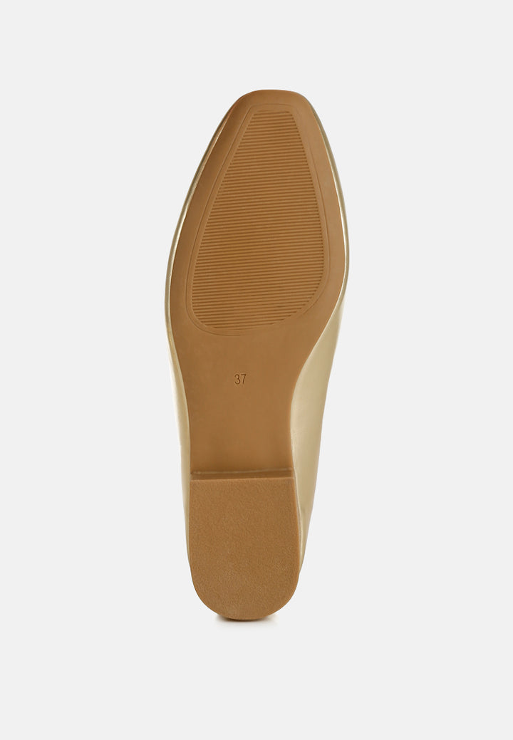flat heel loafers by rag#color_gold