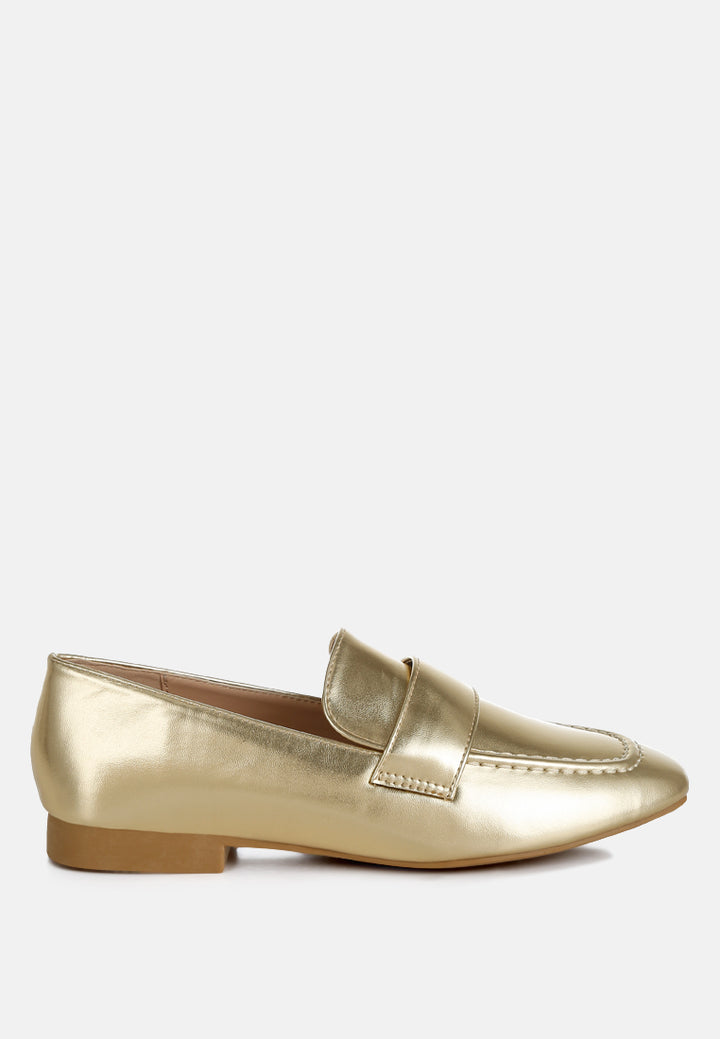 flat heel loafers by rag#color_gold