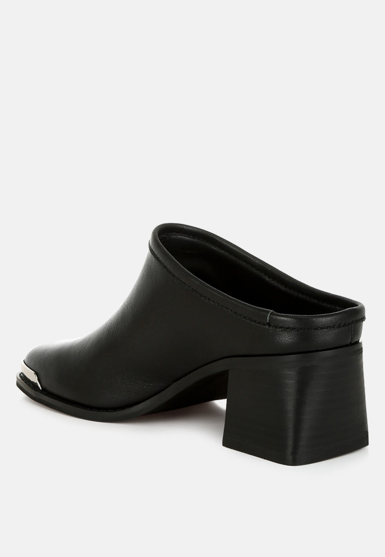 mules bottani de piel auténtica sin cordones#color_negro