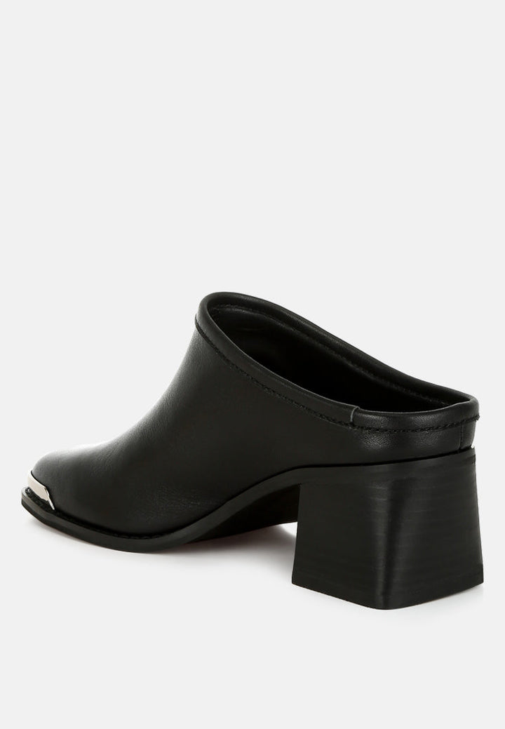 mules bottani de piel auténtica sin cordones#color_negro