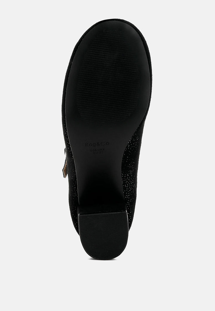 Sandalias Mary Jane de ante brillante Bettola#color_negro