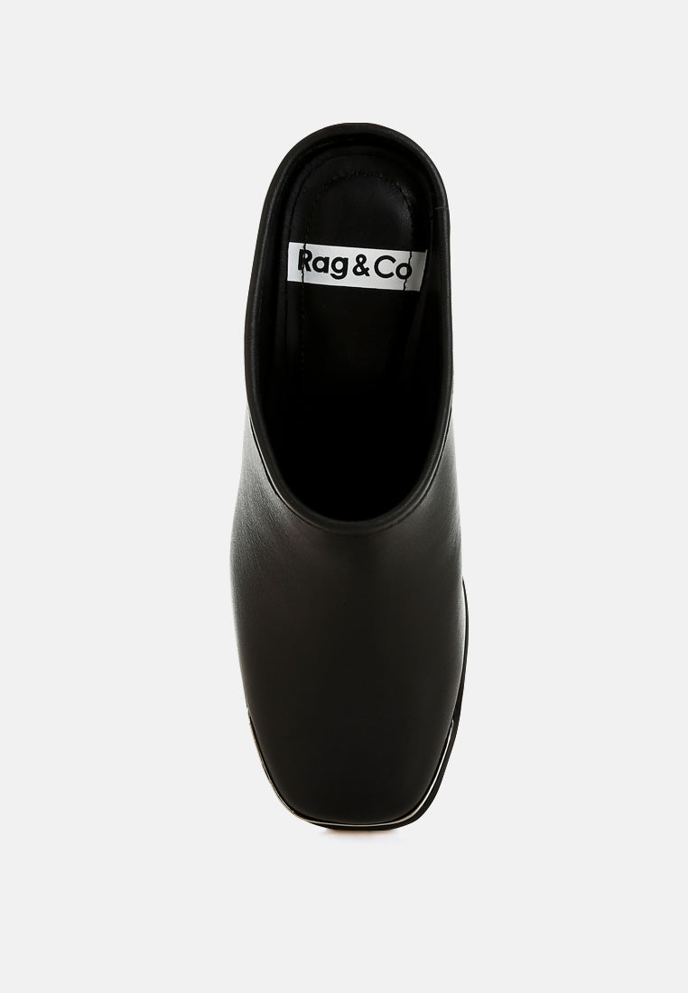 mules bottani de piel auténtica sin cordones#color_negro