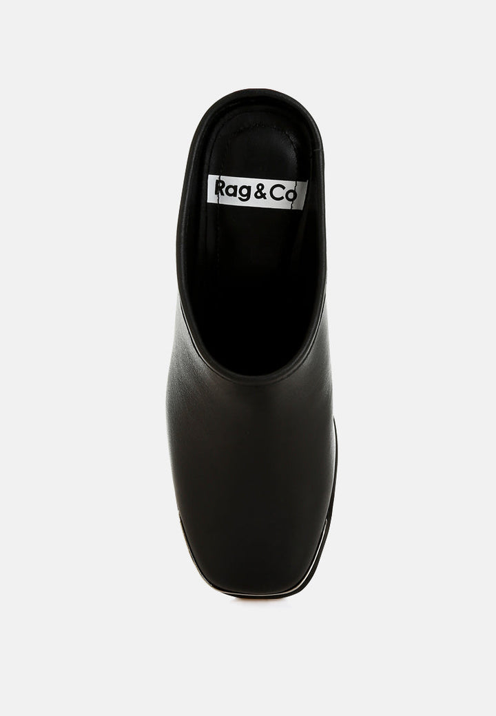 mules bottani de piel auténtica sin cordones#color_negro