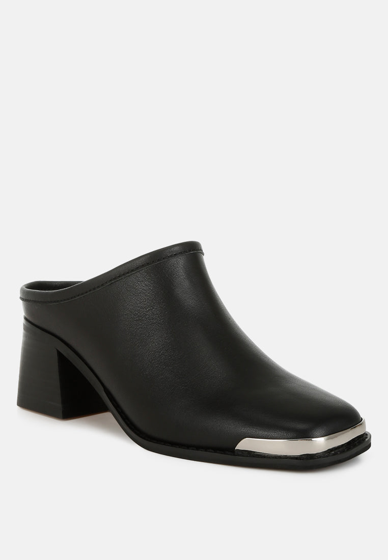 mules bottani de piel auténtica sin cordones#color_negro