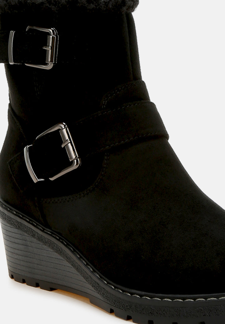 faux fur harness boots by ft#color_black