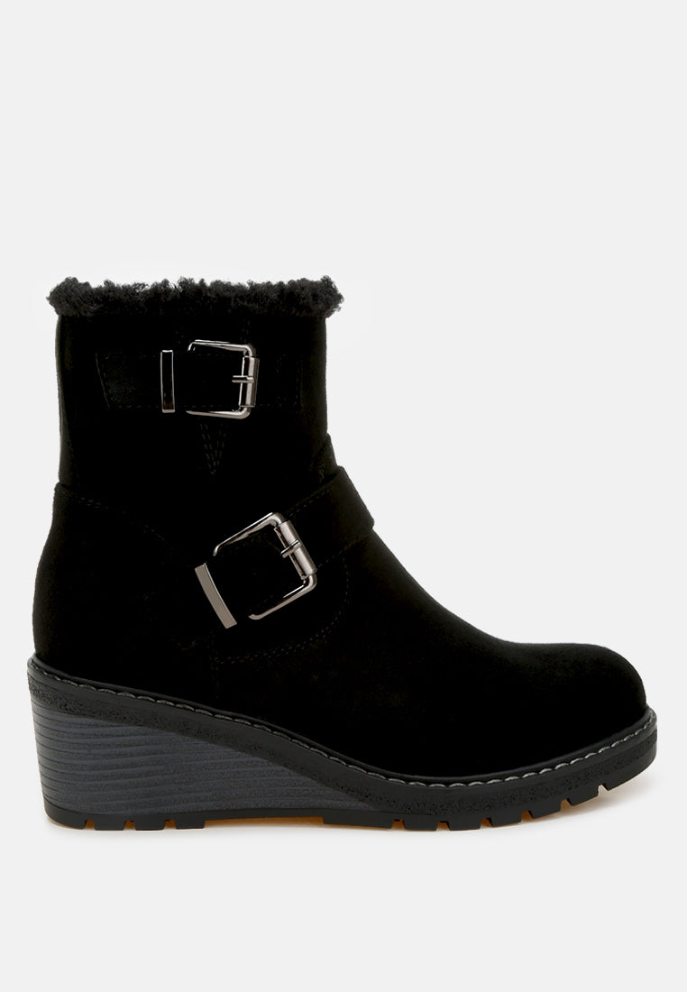 faux fur harness boots by mode#color_black