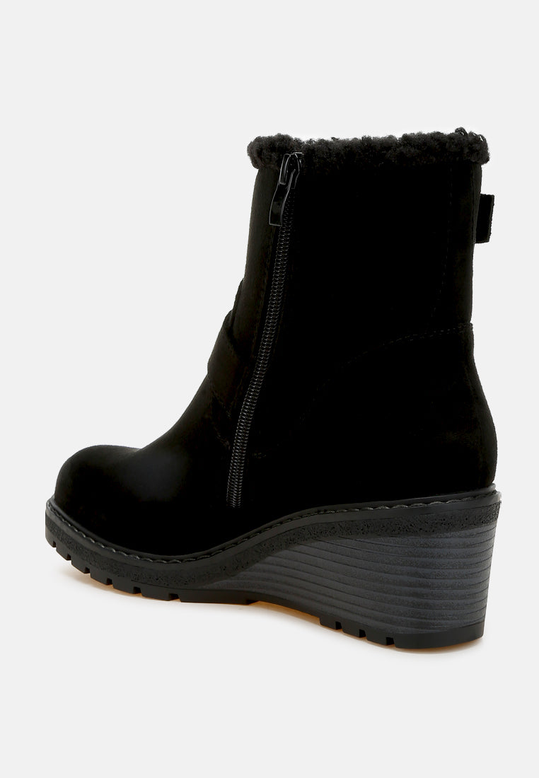 faux fur harness boots by mode#color_black