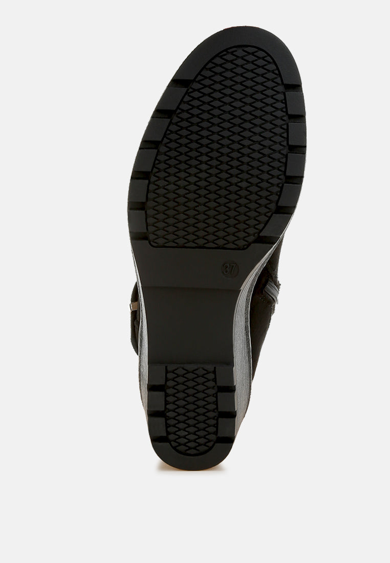 faux fur harness boots by mode#color_black