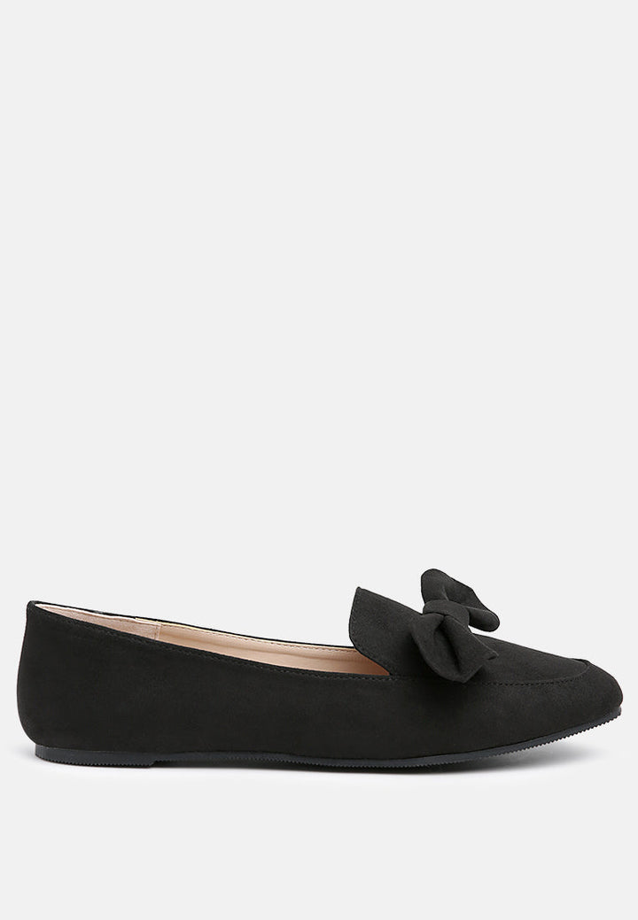 remee front bow loafers by rag#color_black