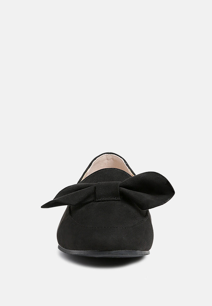 remee front bow loafers by rag#color_black