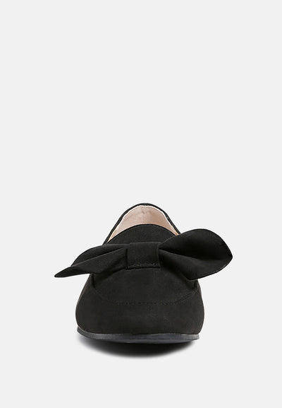 remee front bow loafers#color_black