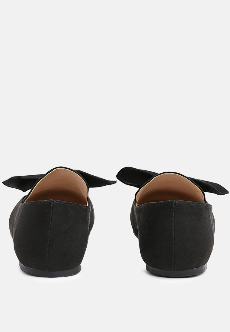 remee front bow loafers#color_black