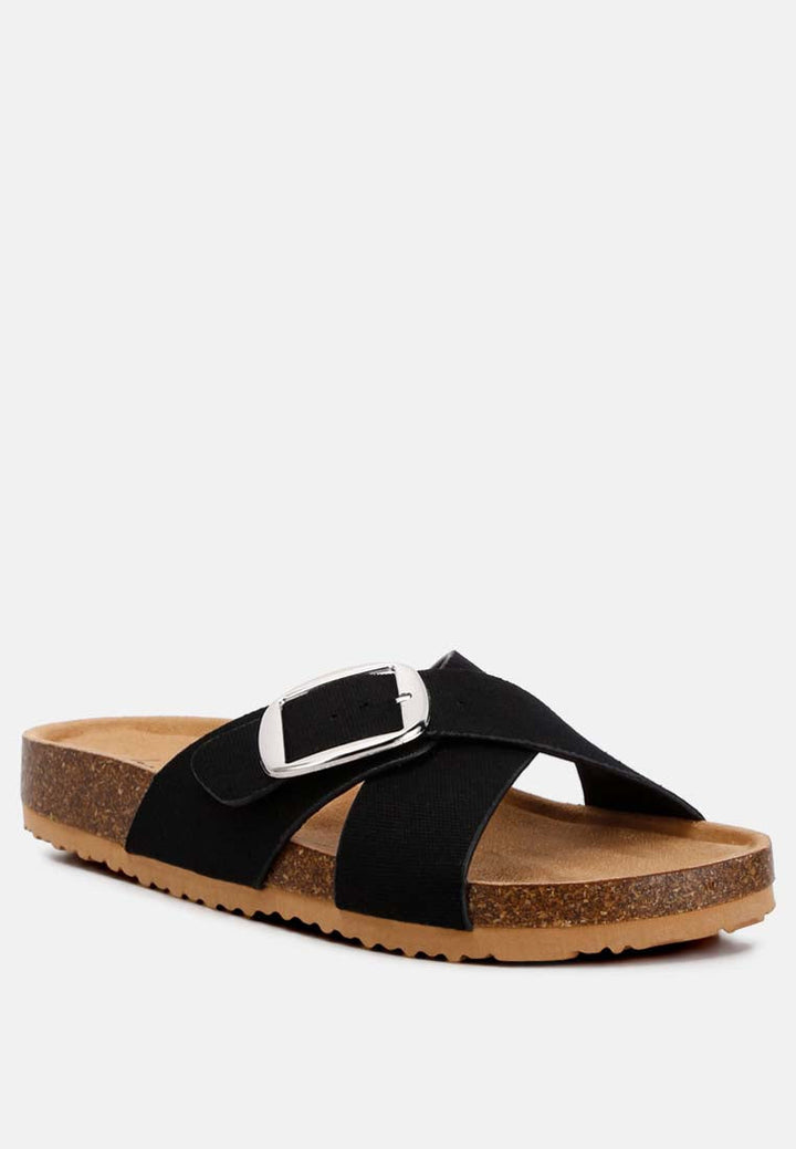 buckle slip-on sandals by rag#color_black