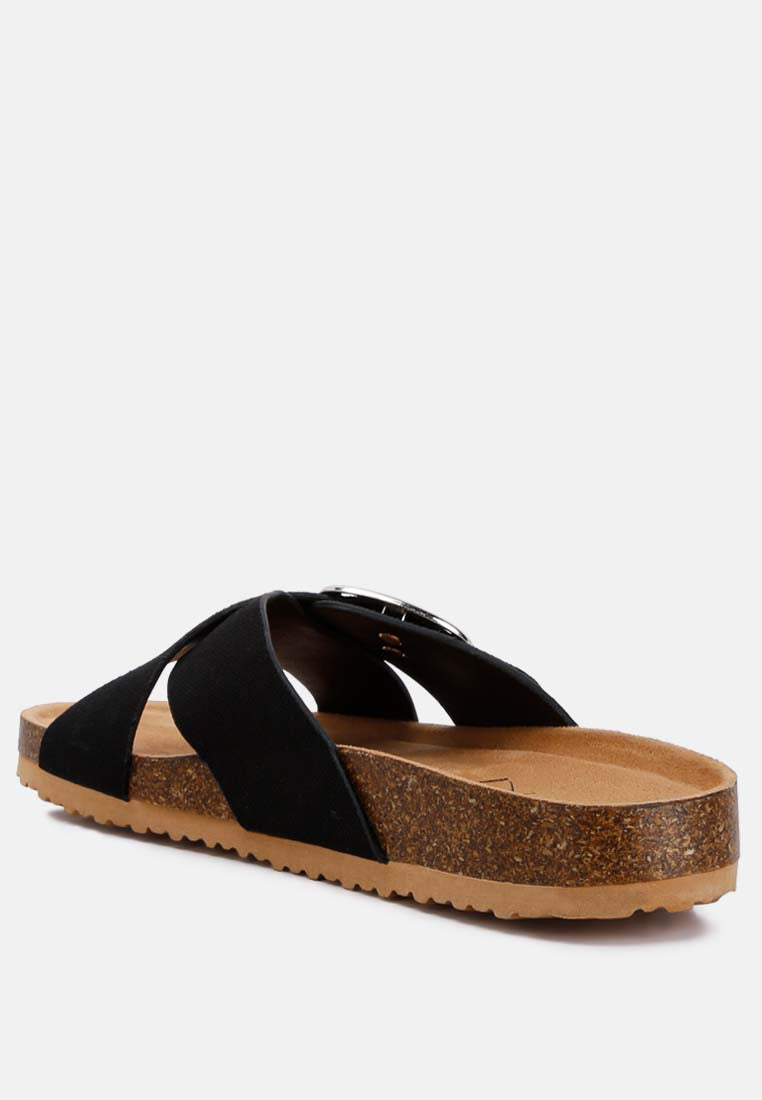 buckle slip-on sandals by rag#color_black