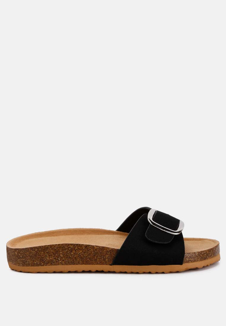 buckle strap slip-on sandals by rag#color_black