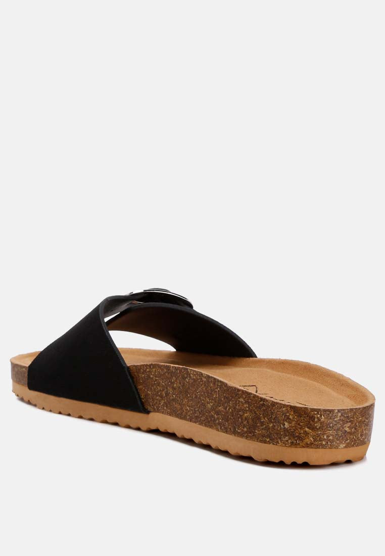 buckle strap slip-on sandals by rag#color_black