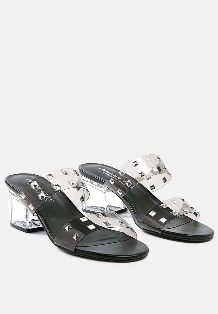 oasis clear detail stud slip-on sandal#color_black