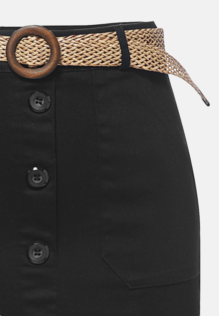 front slit pencil skirt#color_black