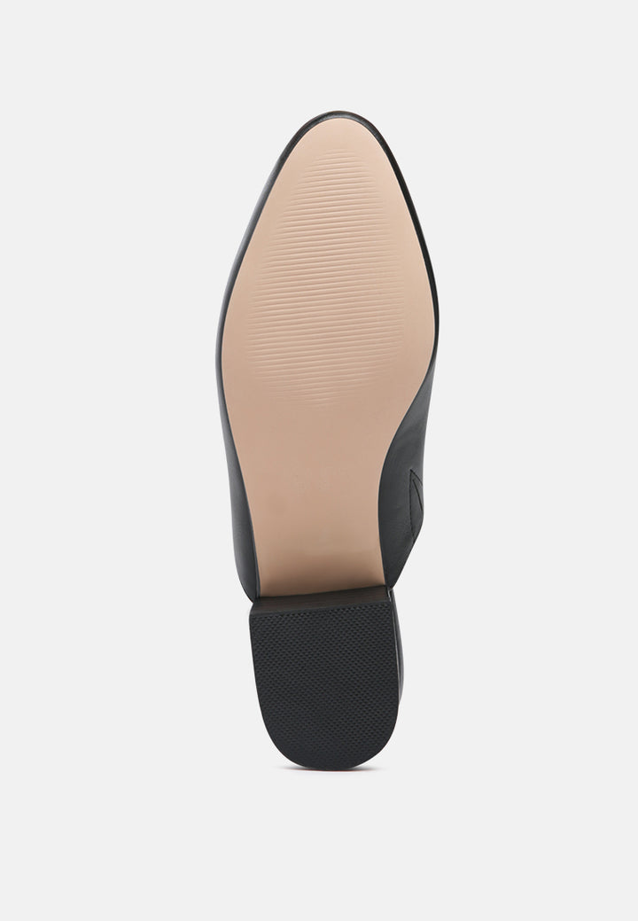 daelia solid low heel mules#color_black