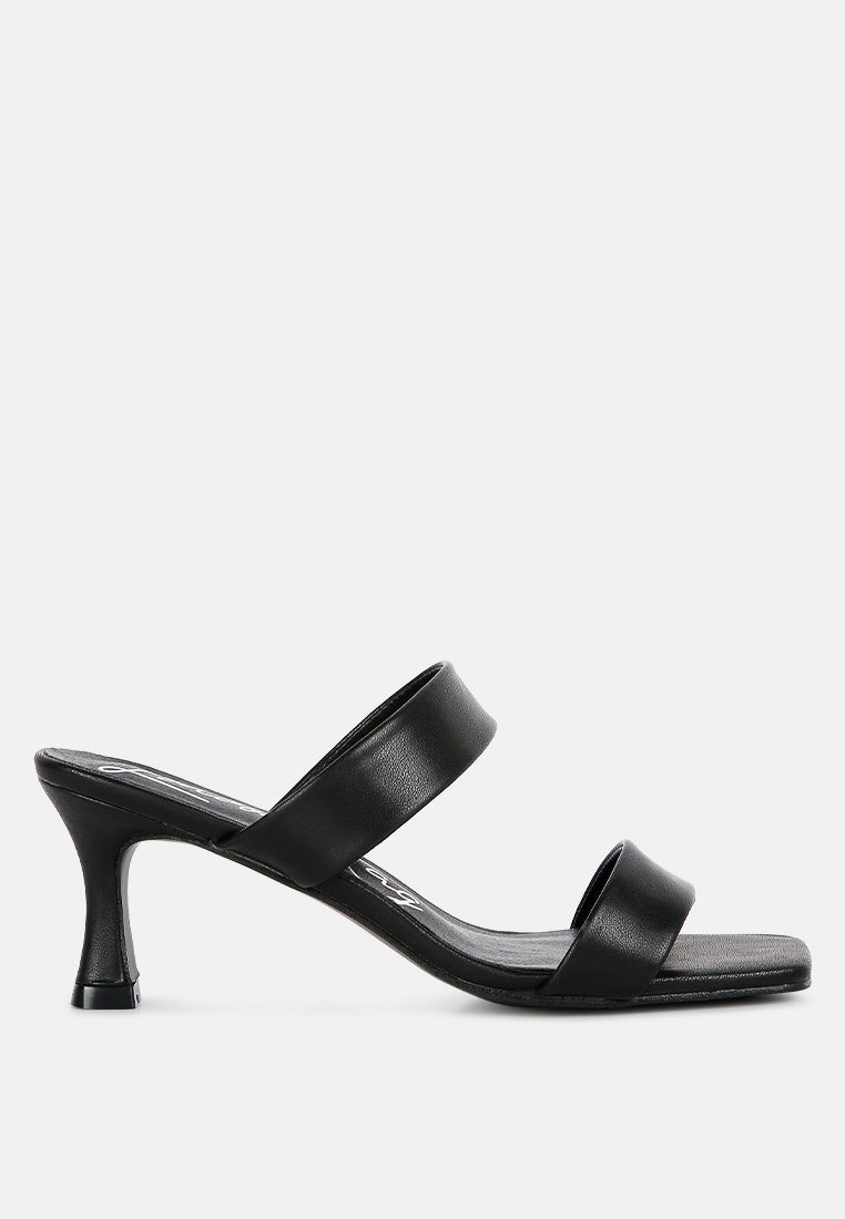 black mid heel Sandals#color_black