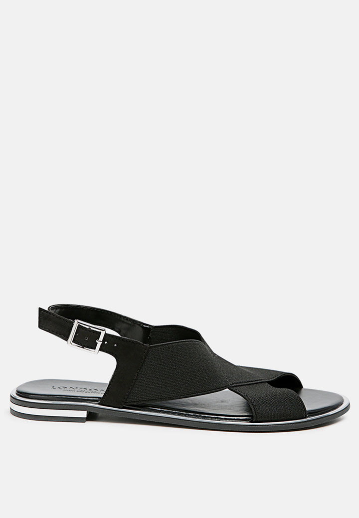 snuggle wide strap flat sandal#color_black