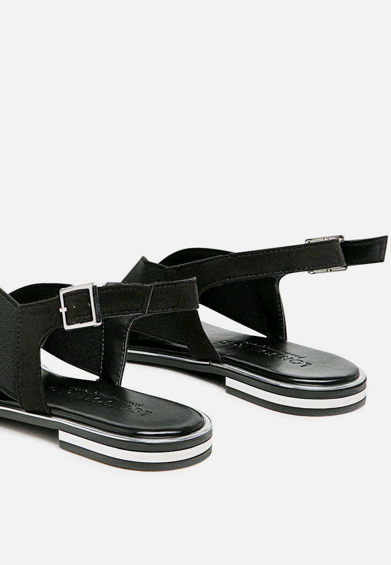 snuggle wide strap flat sandal#color_black