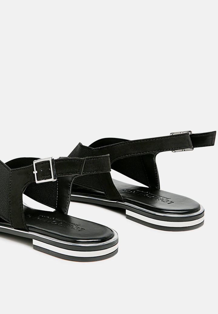 snuggle wide strap flat sandal#color_black