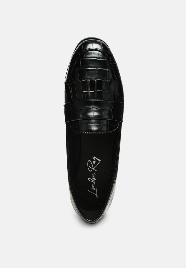 black patent pu everyday loafer by rag#color_black