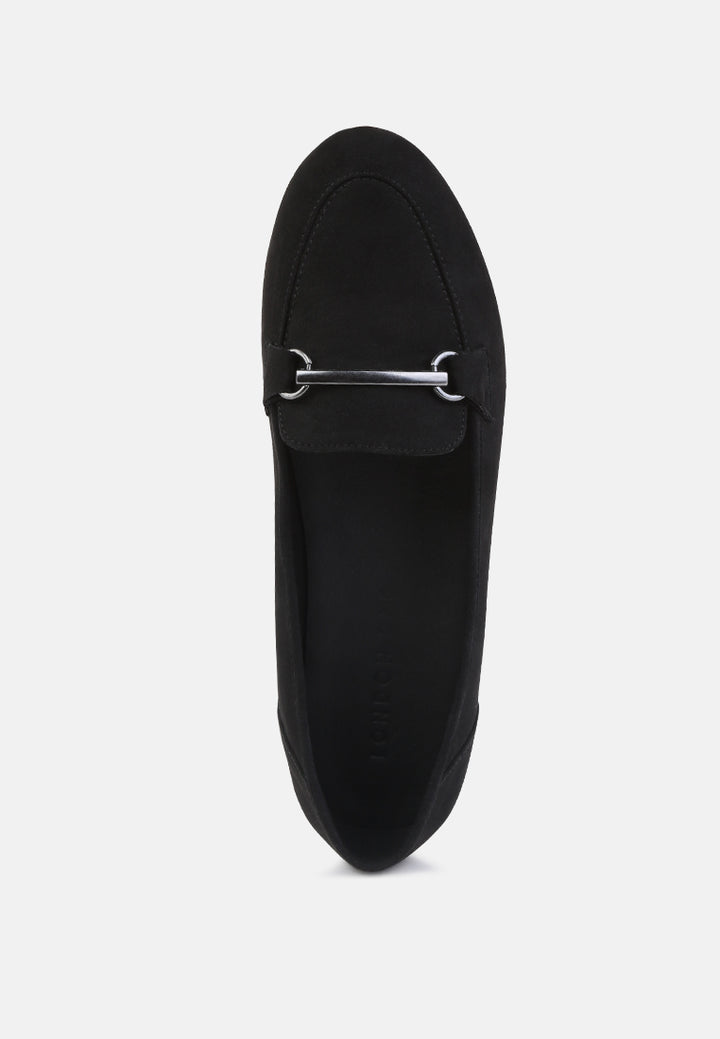 caitlin metal detail loafers#color_black