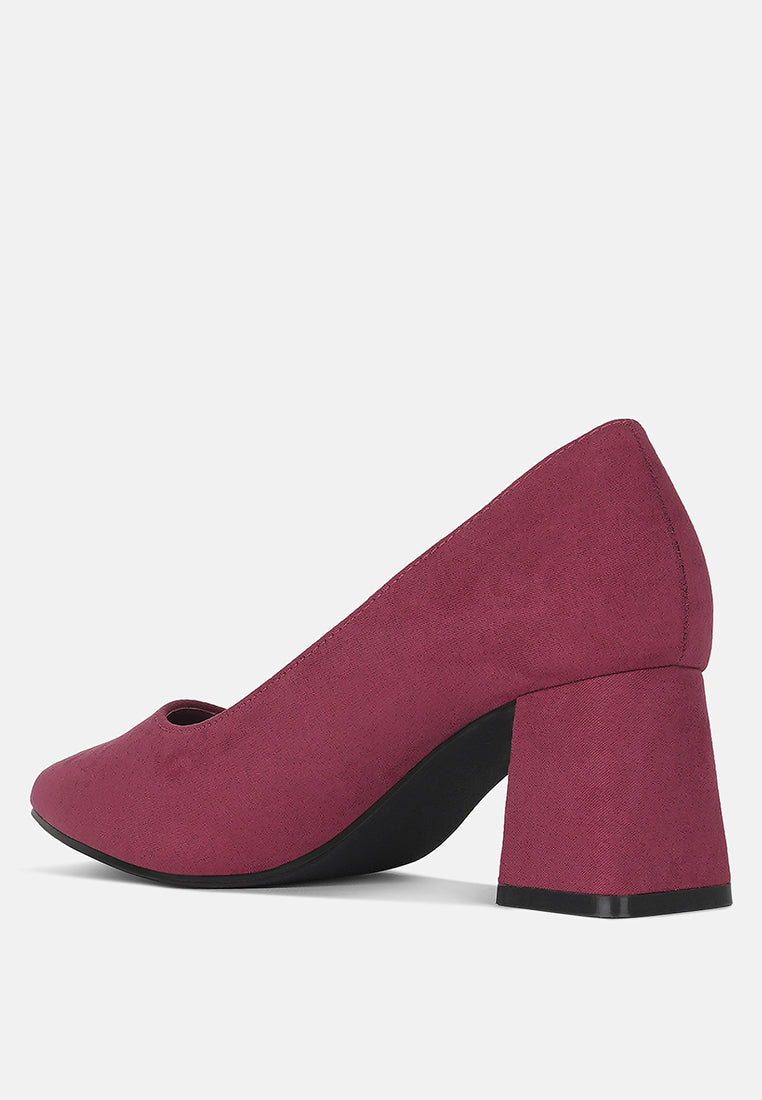 block heel pumps by mode#color_burgundy
