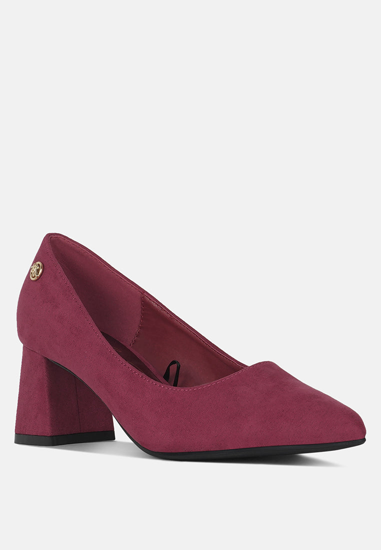 block heel pumps by mode#color_burgundy