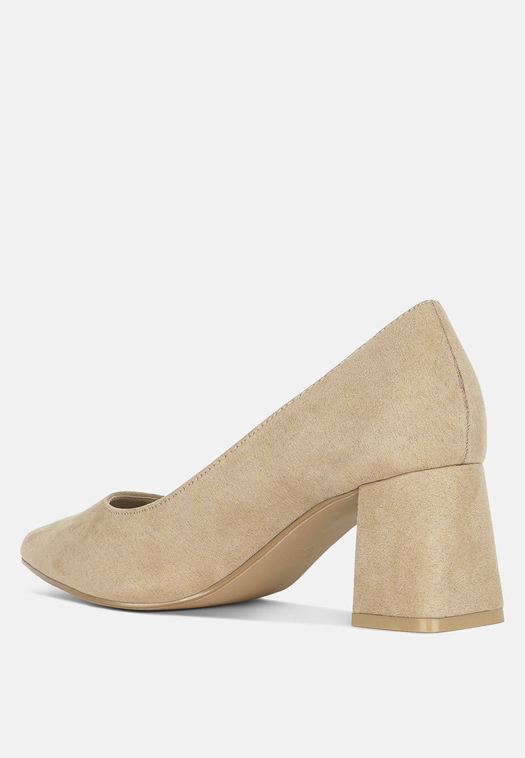 block feel pumps by ruw#color_beige