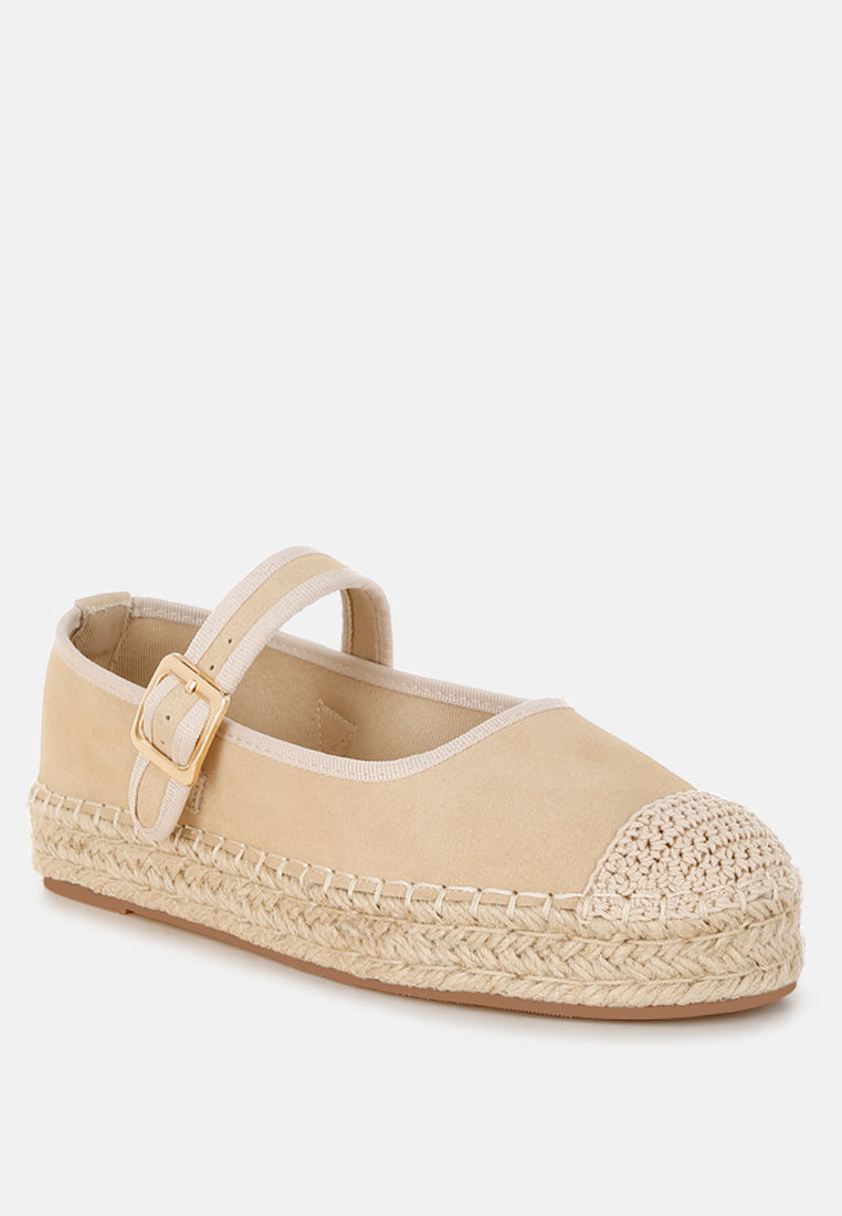 alpargatas tipo mercedita bolean de piel ante suave#color_beige