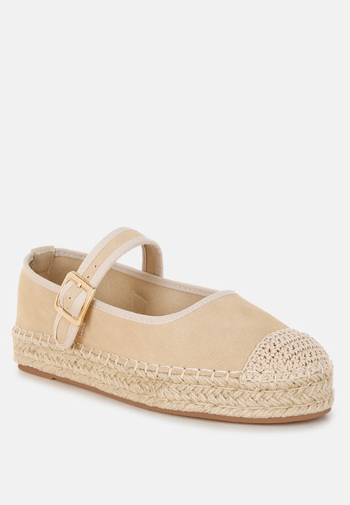 alpargatas tipo mercedita bolean de piel ante suave#color_beige