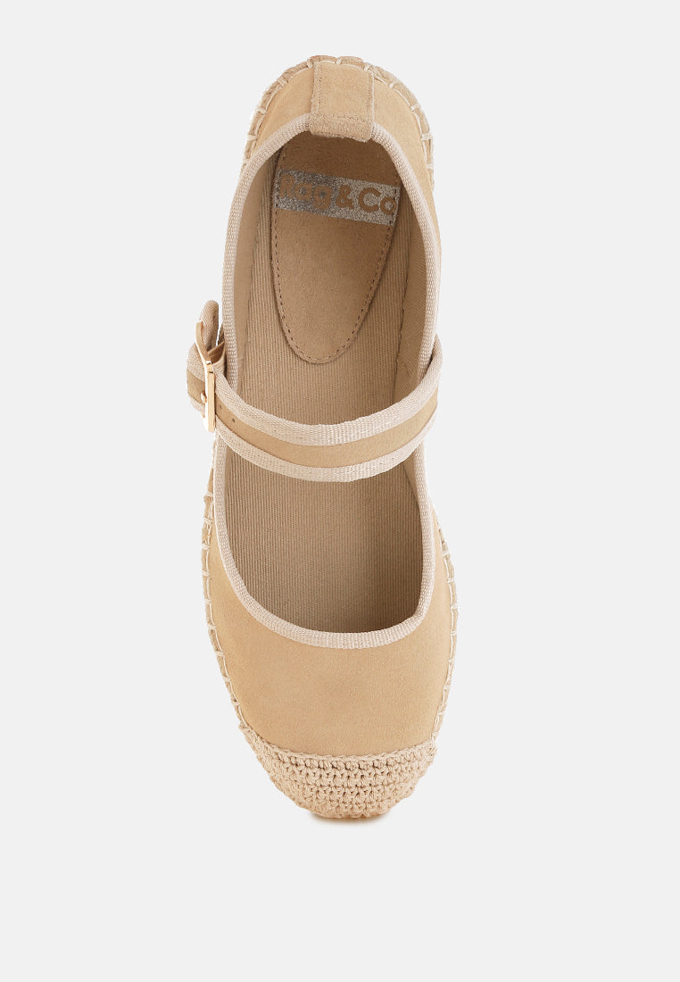 alpargatas tipo mercedita bolean de piel ante suave#color_beige