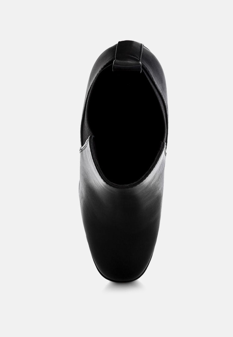 bolt block heeled chelsea boots by ruw#color_black