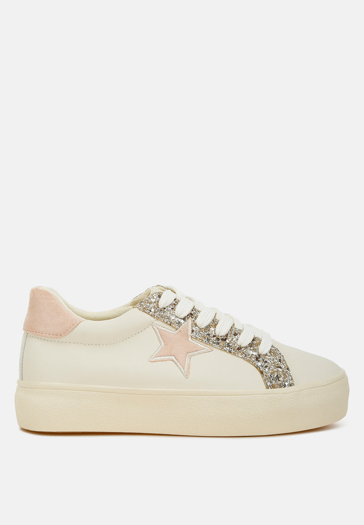 bomber metallic star glitter sneakers#color_beige-lt-gold