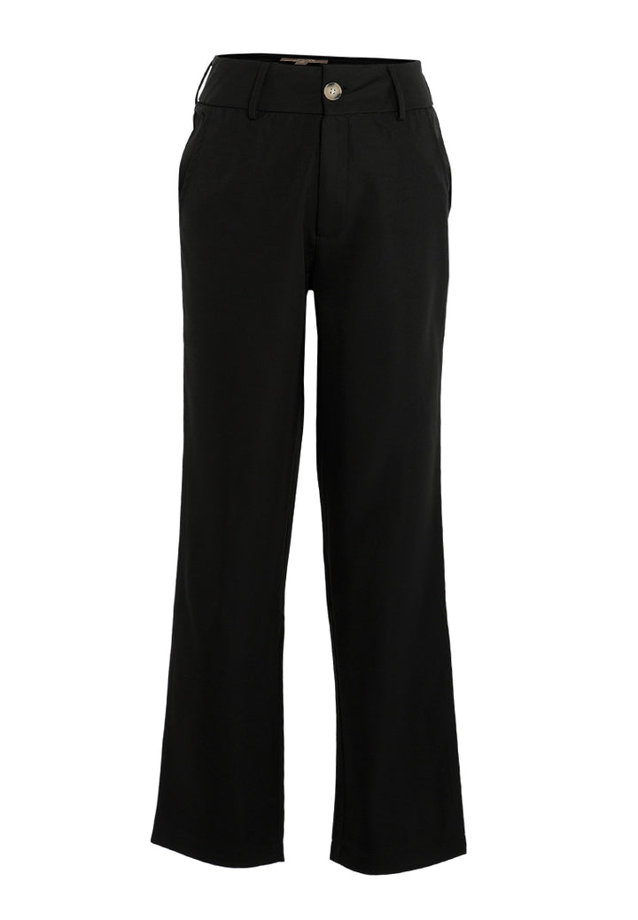 boot cut high waist pants#color_black